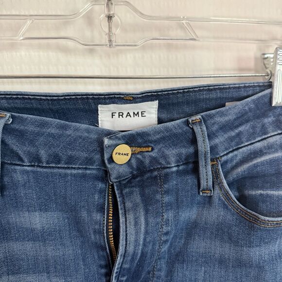 Frame Le Garcon Jeans Womens Size 29 Blue Slim Fit Straight Leg Mid Rise Stretch - Picture 4 of 6